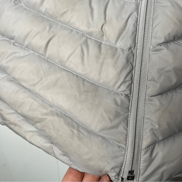 Lands' End Light Gray Puffer Jacket with Hood Women's 2X 20W-22W - Picture 10 of 10